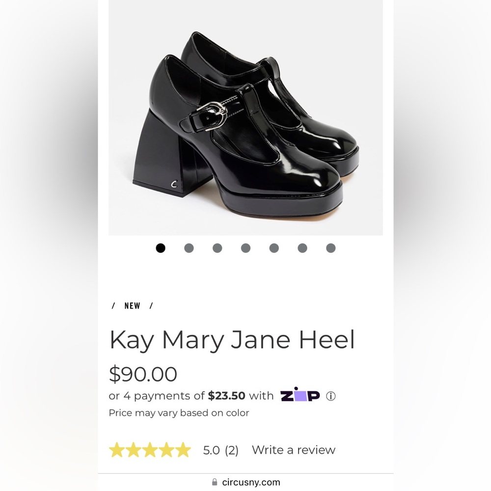 Circus by Sam Edelman black patent leather platform Kay Mary Janes, size 7